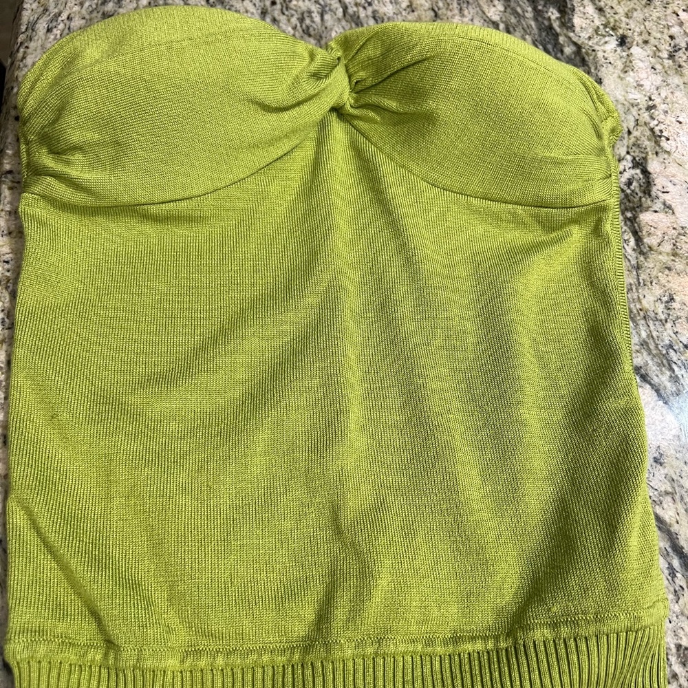 Shape Fx green strapless with tie top